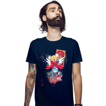 Load image into Gallery viewer, Secret_Shirts Fitted Shirts, Mens / Small / Navy Sakura Spring...