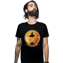 Load image into Gallery viewer, Shirts Fitted Shirts, Mens / Small / Black Goku on Sunset