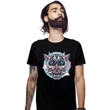 Load image into Gallery viewer, Shirts Fitted Shirts, Mens / Small / Black Boar Oni Mask