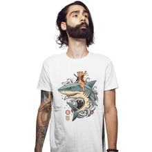 Load image into Gallery viewer, Daily_Deal_Shirts Fitted Shirts, Mens / Small / White Shark Catana