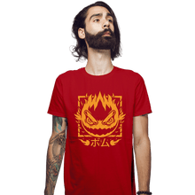 Load image into Gallery viewer, Shirts Fitted Shirts, Mens / Small / Red Fireball Bomb