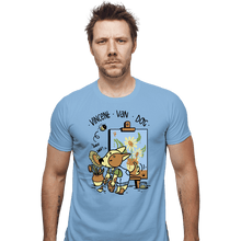 Load image into Gallery viewer, Daily_Deal_Shirts Fitted Shirts, Mens / Small / Powder Blue Vincent Van Dog