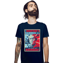 Load image into Gallery viewer, Shirts Fitted Shirts, Mens / Small / Navy Grabthar's Hammer