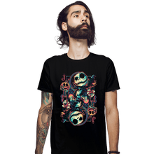 Load image into Gallery viewer, Shirts Fitted Shirts, Mens / Small / Black Suit Of Skeletons