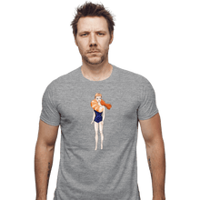 Load image into Gallery viewer, Shirts Fitted Shirts, Mens / Small / Sports Grey Shrimp On The Barbie