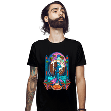 Load image into Gallery viewer, Daily_Deal_Shirts Fitted Shirts, Mens / Small / Black Stained Glass Paradise