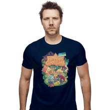 Load image into Gallery viewer, Shirts Fitted Shirts, Mens / Small / Navy Heroes Crossing