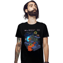 Load image into Gallery viewer, Shirts Fitted Shirts, Mens / Small / Black Isometroid