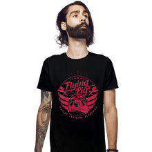 Load image into Gallery viewer, Shirts Fitted Shirts, Mens / Small / Black Flying Pig
