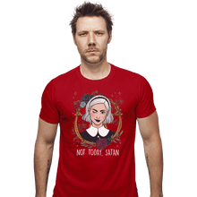 Load image into Gallery viewer, Shirts Fitted Shirts, Mens / Small / Red Sabrina Not Today