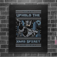 Load image into Gallery viewer, Daily_Deal_Shirts Posters / 4"x6" / Black A Very Robo Christmas