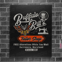 Load image into Gallery viewer, Daily_Deal_Shirts Posters / 4"x6" / Black Bill's Tailor Shop