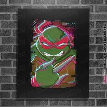 Load image into Gallery viewer, Daily_Deal_Shirts Posters / 4"x6" / Black Glitch Raphael