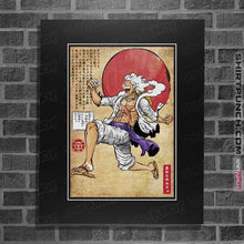 Load image into Gallery viewer, Daily_Deal_Shirts Posters / 4"x6" / Black Gear Five Woodblock