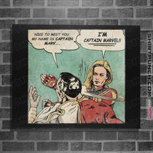 Load image into Gallery viewer, Shirts Posters / 4"x6" / Black I'm Captain Marvel!
