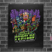 Load image into Gallery viewer, Daily_Deal_Shirts Posters / 4"x6" / Black TMNT Vs The NYC Villains