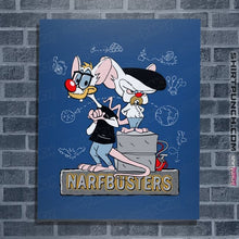 Load image into Gallery viewer, Daily_Deal_Shirts Posters / 4"x6" / Royal Blue Narf Busters