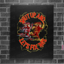 Load image into Gallery viewer, Secret_Shirts Posters / 4"x6" / Black Let's Fix This