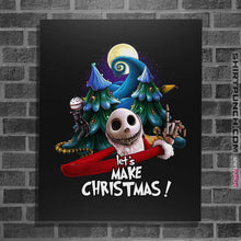 Load image into Gallery viewer, Shirts Posters / 4"x6" / Black Let's Make Christmas