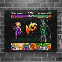 Load image into Gallery viewer, Shirts Posters / 4"x6" / Black Gohan VS Cell