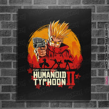 Load image into Gallery viewer, Shirts Posters / 4"x6" / Black Red Humanoid Typhoon II