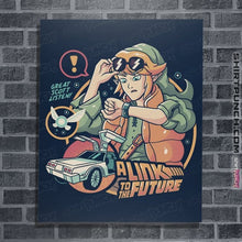 Load image into Gallery viewer, Daily_Deal_Shirts Posters / 4"x6" / Navy Link To The Future