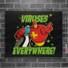Load image into Gallery viewer, Daily_Deal_Shirts Posters / 4"x6" / Black Viruses Everywhere