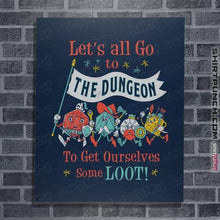 Load image into Gallery viewer, Shirts Posters / 4"x6" / Navy Let's Go