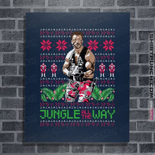 Load image into Gallery viewer, Shirts Posters / 4"x6" / Navy Jingle All The Way Predator