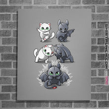 Load image into Gallery viewer, Shirts Posters / 4&quot;x6&quot; / Sports Grey Night Fury Fusion
