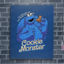 Load image into Gallery viewer, Daily_Deal_Shirts Posters / 4"x6" / Royal Blue Cookie Monster Doll