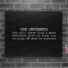 Load image into Gallery viewer, Secret_Shirts Posters / 4"x6" / Black The Internet