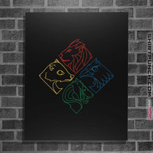 Load image into Gallery viewer, Shirts Posters / 4&quot;x6&quot; / Black Geometric Hogwarts
