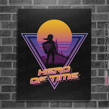 Load image into Gallery viewer, Daily_Deal_Shirts Posters / 4"x6" / Black Neon Hero Of Time