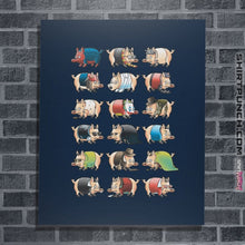 Load image into Gallery viewer, Shirts Posters / 4"x6" / Navy Pig Movies