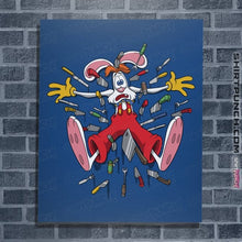 Load image into Gallery viewer, Daily_Deal_Shirts Posters / 4"x6" / Royal Blue Knives Out Roger