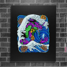 Load image into Gallery viewer, Shirts Posters / 4"x6" / Black Eva-01 Wave
