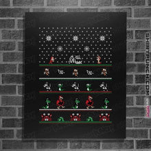 Load image into Gallery viewer, Shirts Posters / 4"x6" / Black Chip n Dale Christmas Rangers