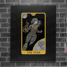 Load image into Gallery viewer, Shirts Posters / 4"x6" / Black Tarot The Star