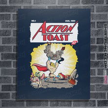 Load image into Gallery viewer, Shirts Posters / 4&quot;x6&quot; / Navy Action Toast
