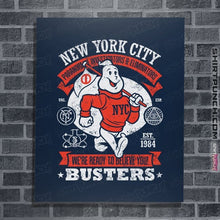 Load image into Gallery viewer, Daily_Deal_Shirts Posters / 4"x6" / Navy NYC Busters