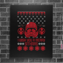 Load image into Gallery viewer, Shirts Posters / 4"x6" / Black Sith Christmas