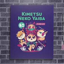 Load image into Gallery viewer, Shirts Posters / 4"x6" / Violet Kimetsu Neko Yaiba
