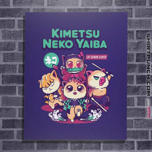 Shirts Posters / 4"x6" / Violet Kimetsu Neko Yaiba