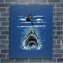 Load image into Gallery viewer, Daily_Deal_Shirts Posters / 4"x6" / Royal Blue Shark Repellent