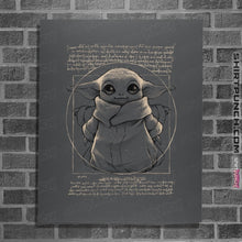 Load image into Gallery viewer, Shirts Posters / 4"x6" / Charcoal Vitruvian Baby Yoda