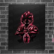 Load image into Gallery viewer, Shirts Posters / 4"x6" / Black Super Saiyan Blue Kaioken