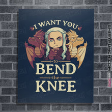 Load image into Gallery viewer, Shirts Posters / 4"x6" / Navy Bend The Knee