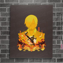 Load image into Gallery viewer, Shirts Posters / 4"x6" / Dark Chocolate Sanji Shadow