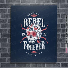 Load image into Gallery viewer, Shirts Posters / 4"x6" / Navy Rebel Forever